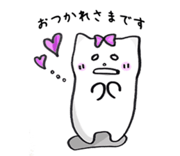 Black and White pussy cat sticker #2986887