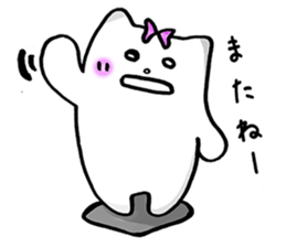 Black and White pussy cat sticker #2986888