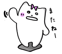 Black and White pussy cat sticker #2986888