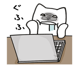 Black and White pussy cat sticker #2986889