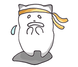 Black and White pussy cat sticker #2986898