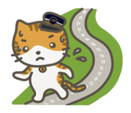Station cat Suzu sticker #2987017