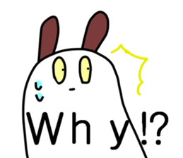 The rabbit which I keep in a house sticker #2987221