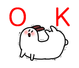 The rabbit which I keep in a house sticker #2987222