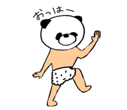 happy happy panda sticker #2987399