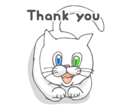 Odd-eyed cat(English) sticker #2992988