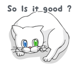 Odd-eyed cat(English) sticker #2992989