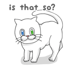 Odd-eyed cat(English) sticker #2992994