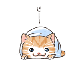 Cat in towel sticker #2996030