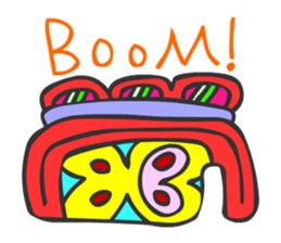 MAYA GLYPHS English sticker #2996212