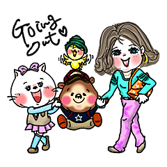 Where to go? 'woman, cat, bear, bird' EN