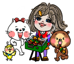 Where to go? 'woman, cat, bear, bird' EN sticker #2996459