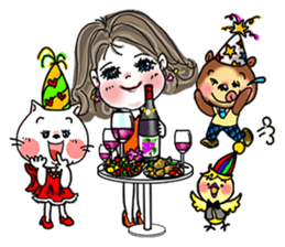 Where to go? 'woman, cat, bear, bird' EN sticker #2996460