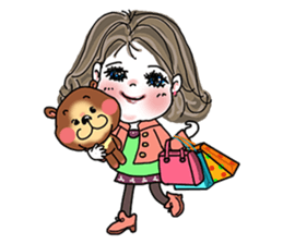 Where to go? 'woman, cat, bear, bird' EN sticker #2996462