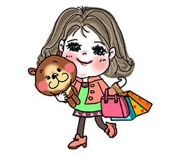 Where to go? 'woman, cat, bear, bird' EN sticker #2996462