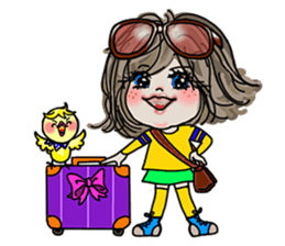 Where to go? 'woman, cat, bear, bird' EN sticker #2996463