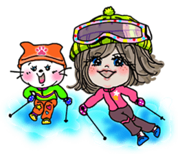 Where to go? 'woman, cat, bear, bird' EN sticker #2996469