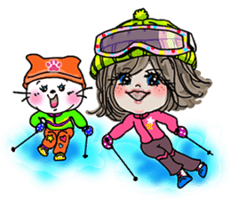 Where to go? 'woman, cat, bear, bird' EN sticker #2996469