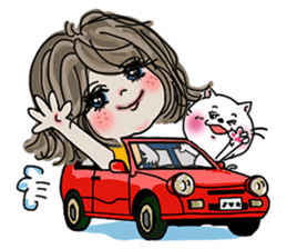 Where to go? 'woman, cat, bear, bird' EN sticker #2996480