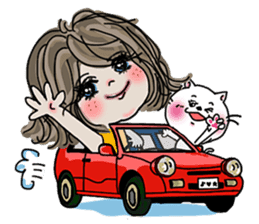 Where to go? 'woman, cat, bear, bird' EN sticker #2996480