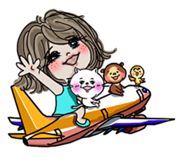 Where to go? 'woman, cat, bear, bird' EN sticker #2996482