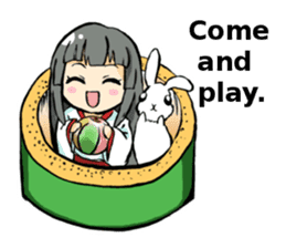 Moon Princess and rabbit For English sticker #2996964