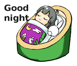 Moon Princess and rabbit For English sticker #2996983