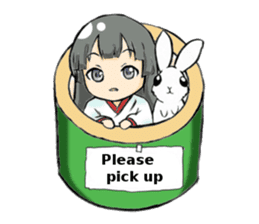 Moon Princess and rabbit For English sticker #2997001
