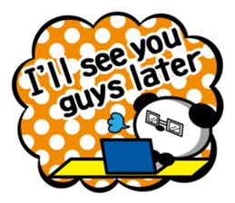 Panda is instead of troublesome to type. sticker #2998594