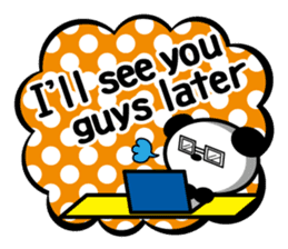 Panda is instead of troublesome to type. sticker #2998594