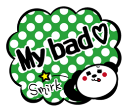 Panda is instead of troublesome to type. sticker #2998598