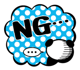 Panda is instead of troublesome to type. sticker #2998604