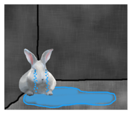 Unwind rabbit weather sticker #2998788