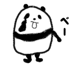 one word message panda sticker #2999183