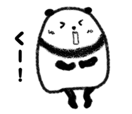one word message panda sticker #2999205