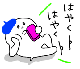 The Ghost with beret2 sticker #3000052