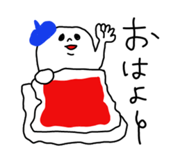 The Ghost with beret2 sticker #3000055