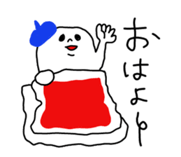 The Ghost with beret2 sticker #3000055