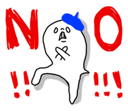 The Ghost with beret2 sticker #3000062