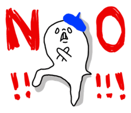 The Ghost with beret2 sticker #3000062