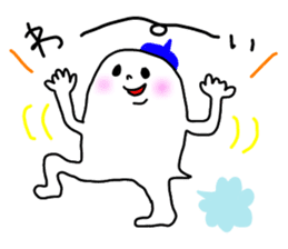 The Ghost with beret2 sticker #3000063