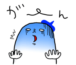 The Ghost with beret2 sticker #3000066