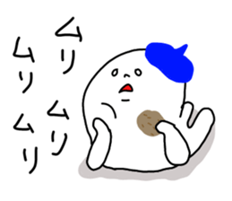 The Ghost with beret2 sticker #3000069