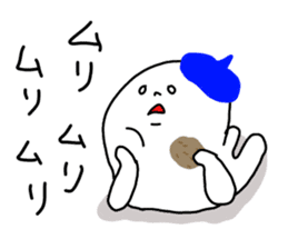 The Ghost with beret2 sticker #3000069