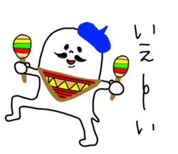 The Ghost with beret2 sticker #3000074