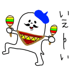 The Ghost with beret2 sticker #3000074