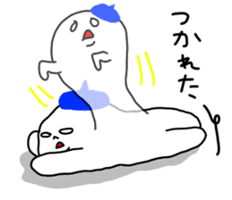 The Ghost with beret2 sticker #3000076