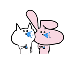 Neko&Usasan sticker #3000173