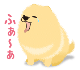 The tiny Pomeranian puppy 2 sticker #3000294