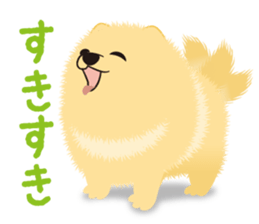 The tiny Pomeranian puppy 2 sticker #3000309
